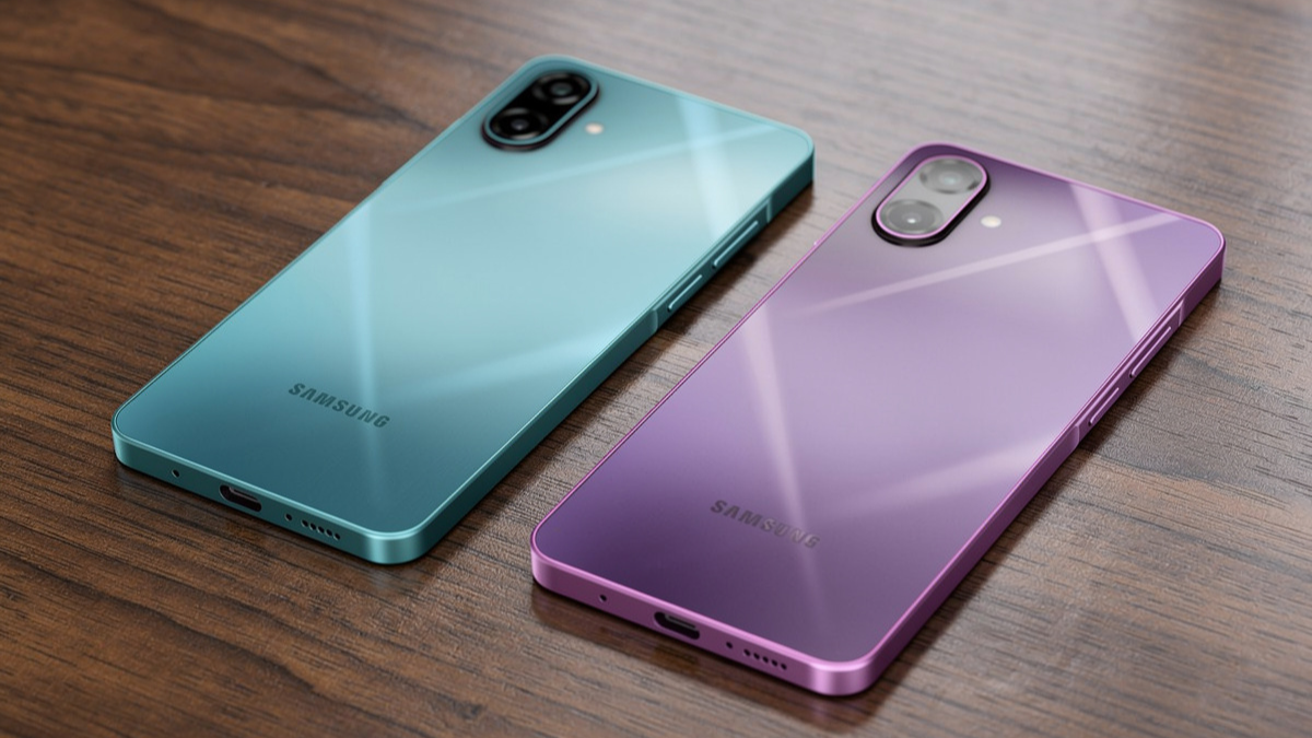 Samsung Galaxy M17e close view on table